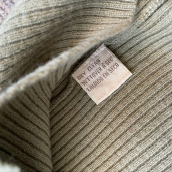 Vintage Wool Blend Ribbed Mock Neck Sweater - Picture 4 of 5